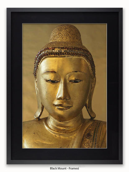 Buddha Golden Medative Harmony Peace Poster