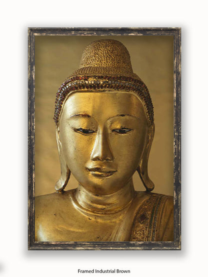 Buddha Golden Medative Harmony Peace Poster