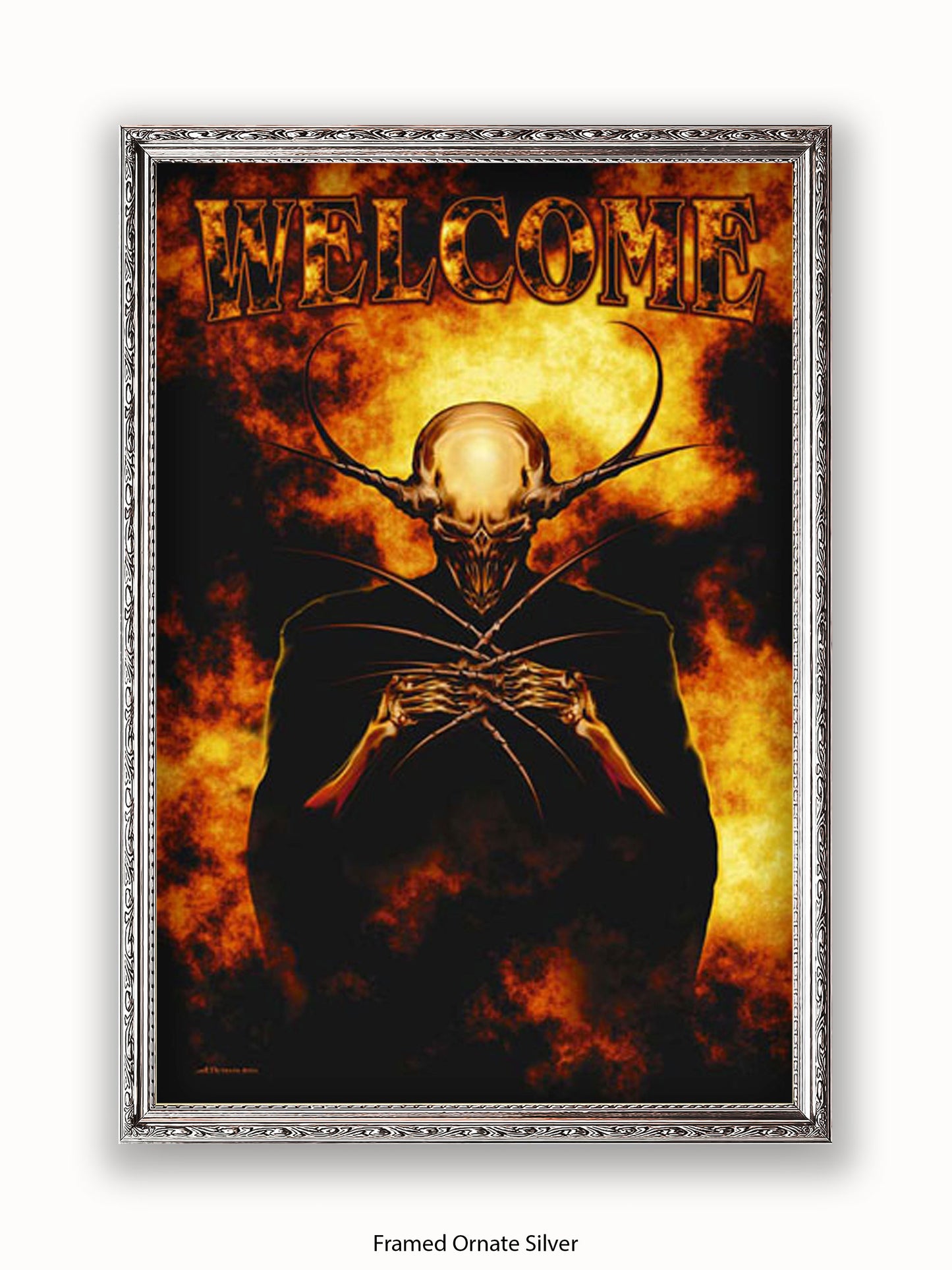 Welcome Skull Fire Poster