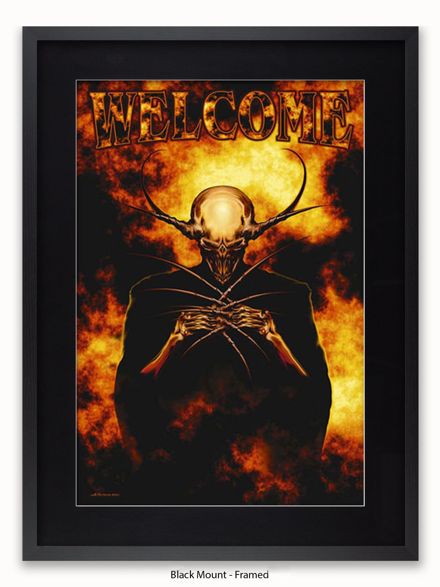 Welcome Skull Fire Poster