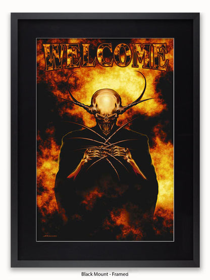 Welcome Skull Fire Poster