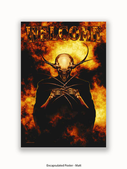 Welcome Skull Fire Poster