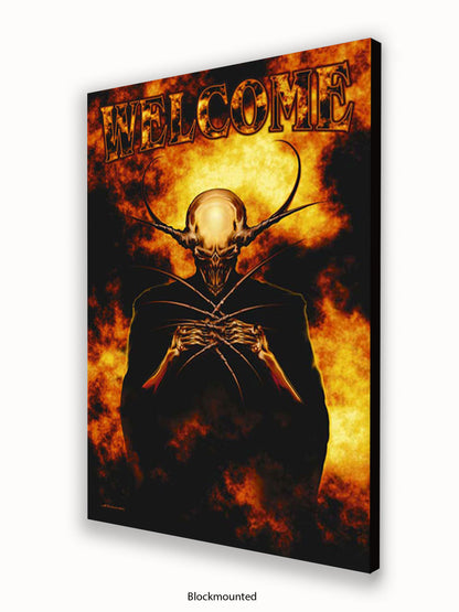 Welcome Skull Fire Poster