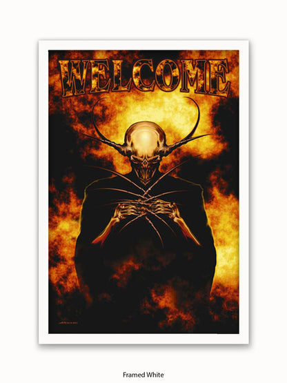 Welcome Skull Fire Poster