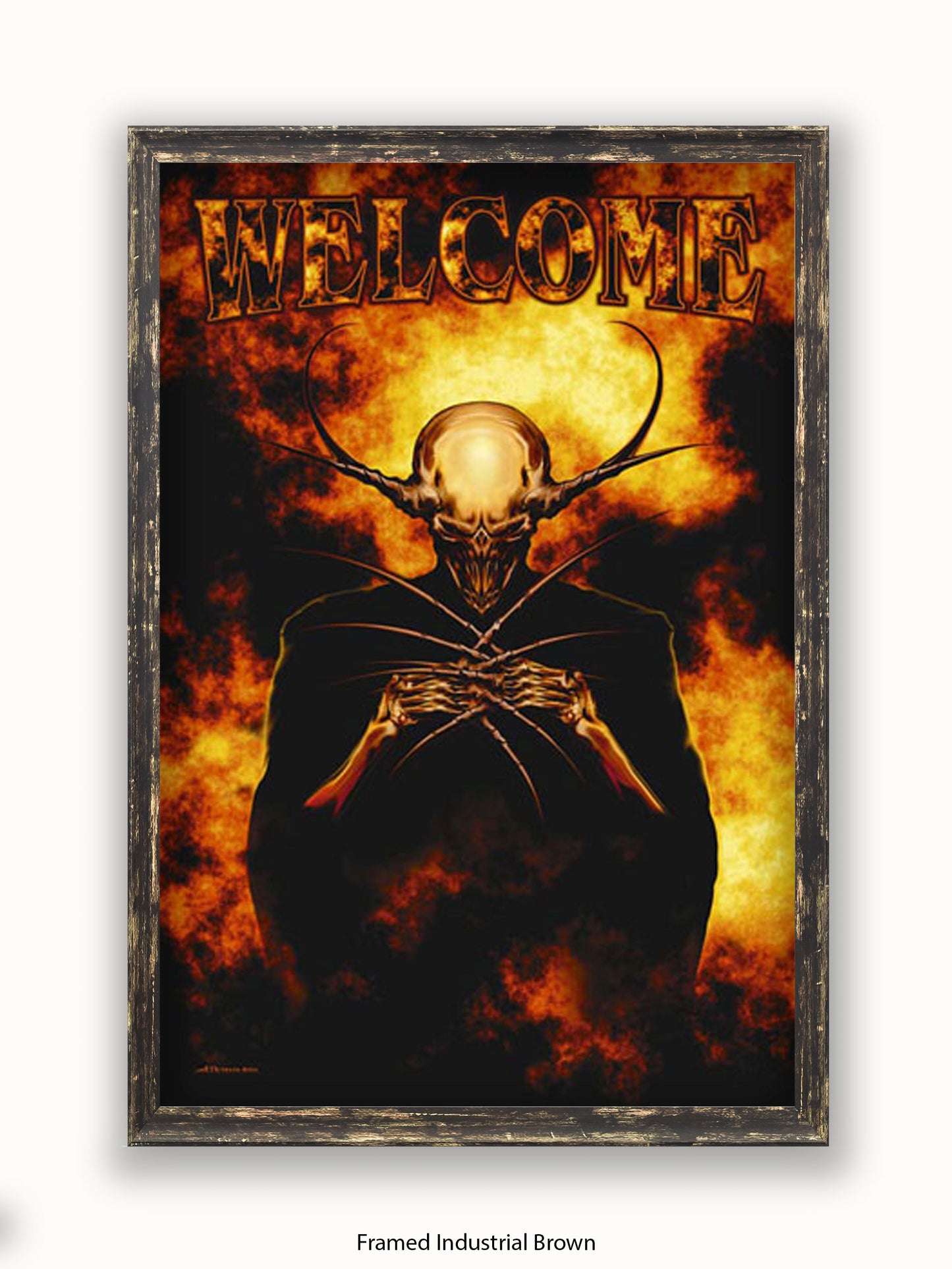Welcome Skull Fire Poster