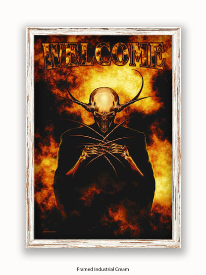 Welcome Skull Fire Poster