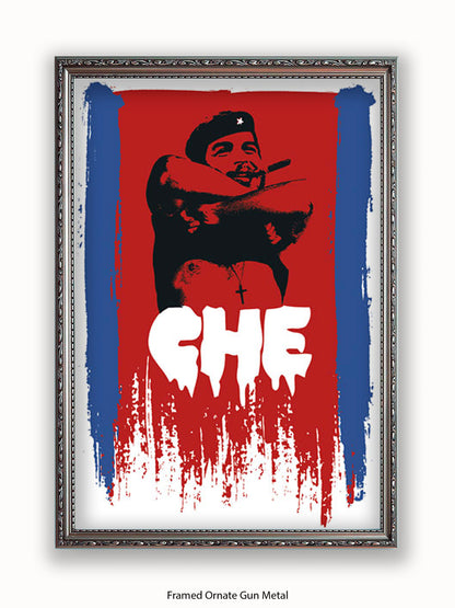 Che Guevara Cuban Flag Poster