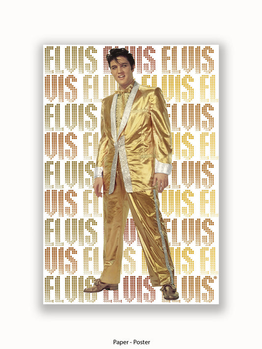 Elvis Presley Gold Suit Poster