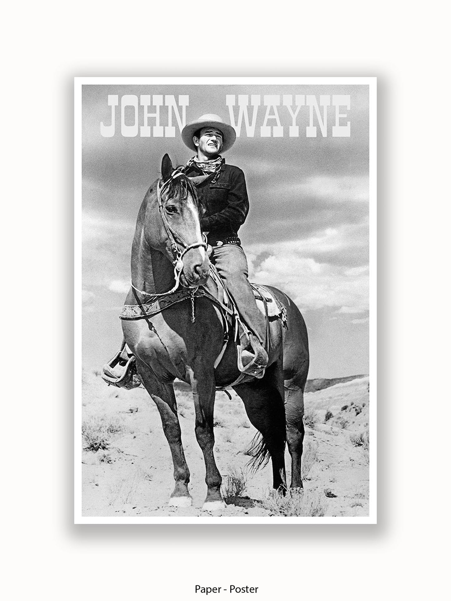 John Wayne Cowboy American Hero Poster
