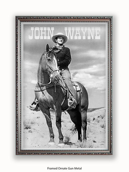 John Wayne Cowboy American Hero Poster