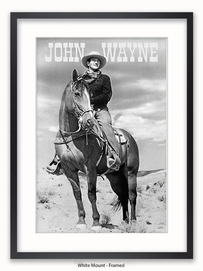John Wayne Cowboy American Hero Poster