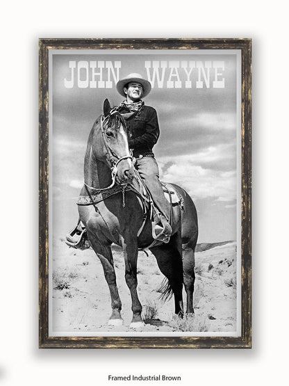 John Wayne Cowboy American Hero Poster