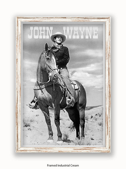 John Wayne Cowboy American Hero Poster