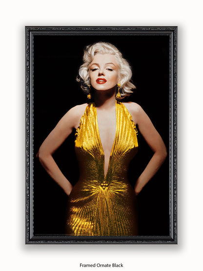 Marilyn Monroe Gold Dress Poster