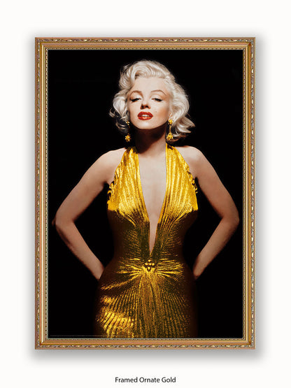Marilyn Monroe Gold Dress Poster