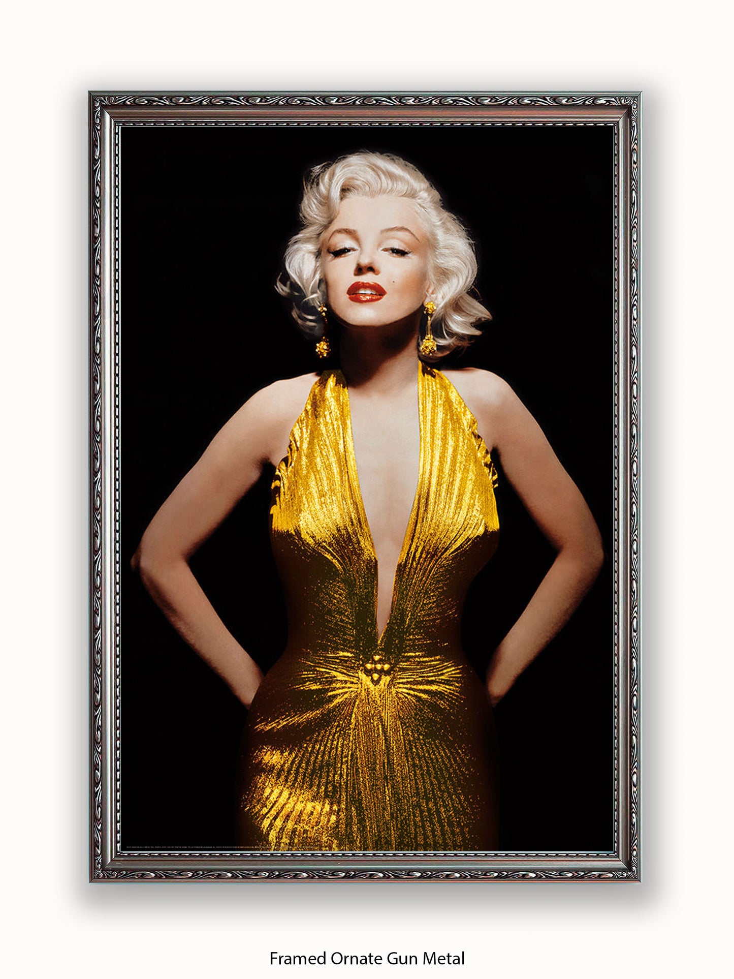 Marilyn Monroe Gold Dress Poster