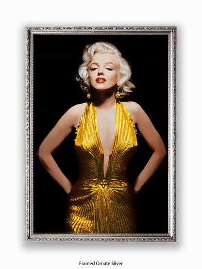 Marilyn Monroe Gold Dress Poster