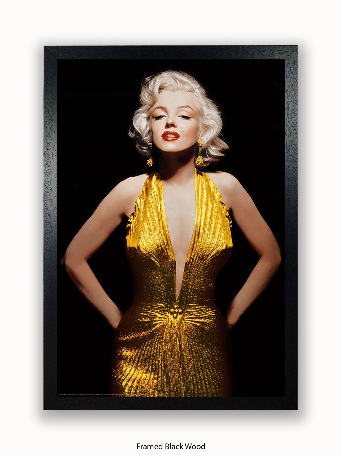 Marilyn Monroe Gold Dress Poster