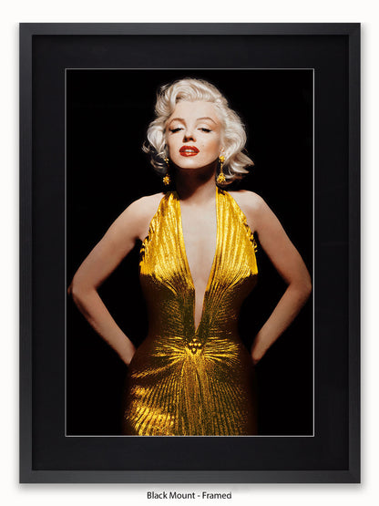 Marilyn Monroe Gold Dress Poster