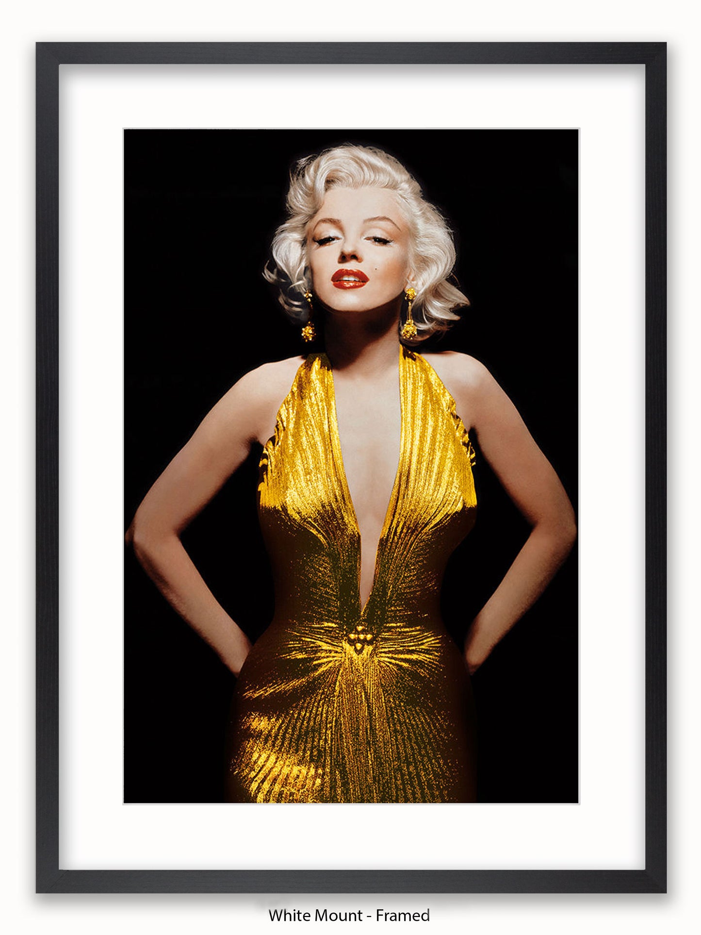 Marilyn Monroe Gold Dress Poster