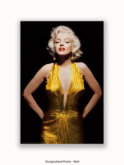 Marilyn Monroe Gold Dress Poster