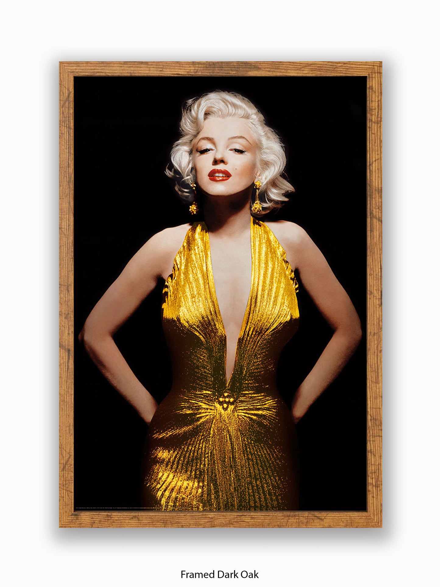 Marilyn Monroe Gold Dress Poster