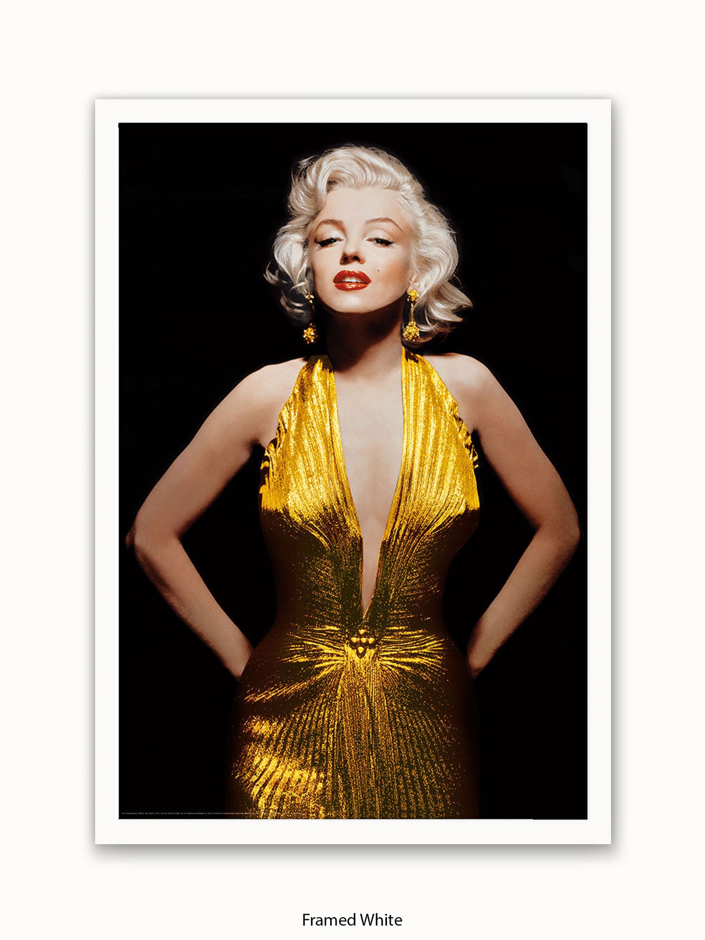Marilyn Monroe Gold Dress Poster