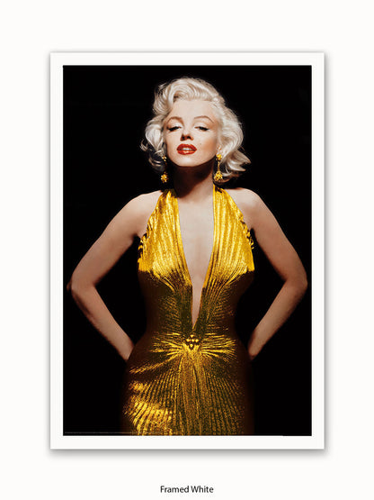 Marilyn Monroe Gold Dress Poster