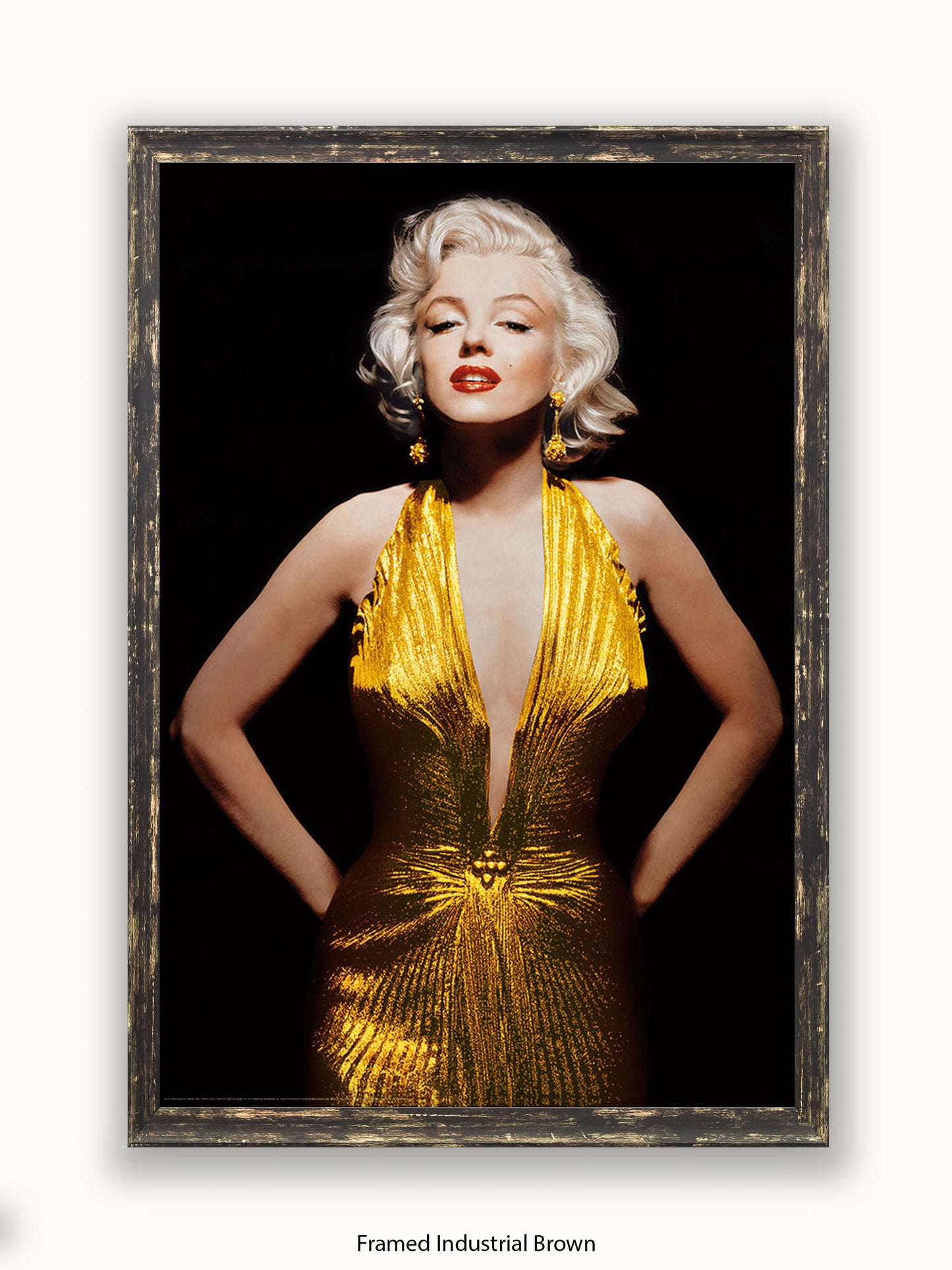 Marilyn Monroe Gold Dress Poster