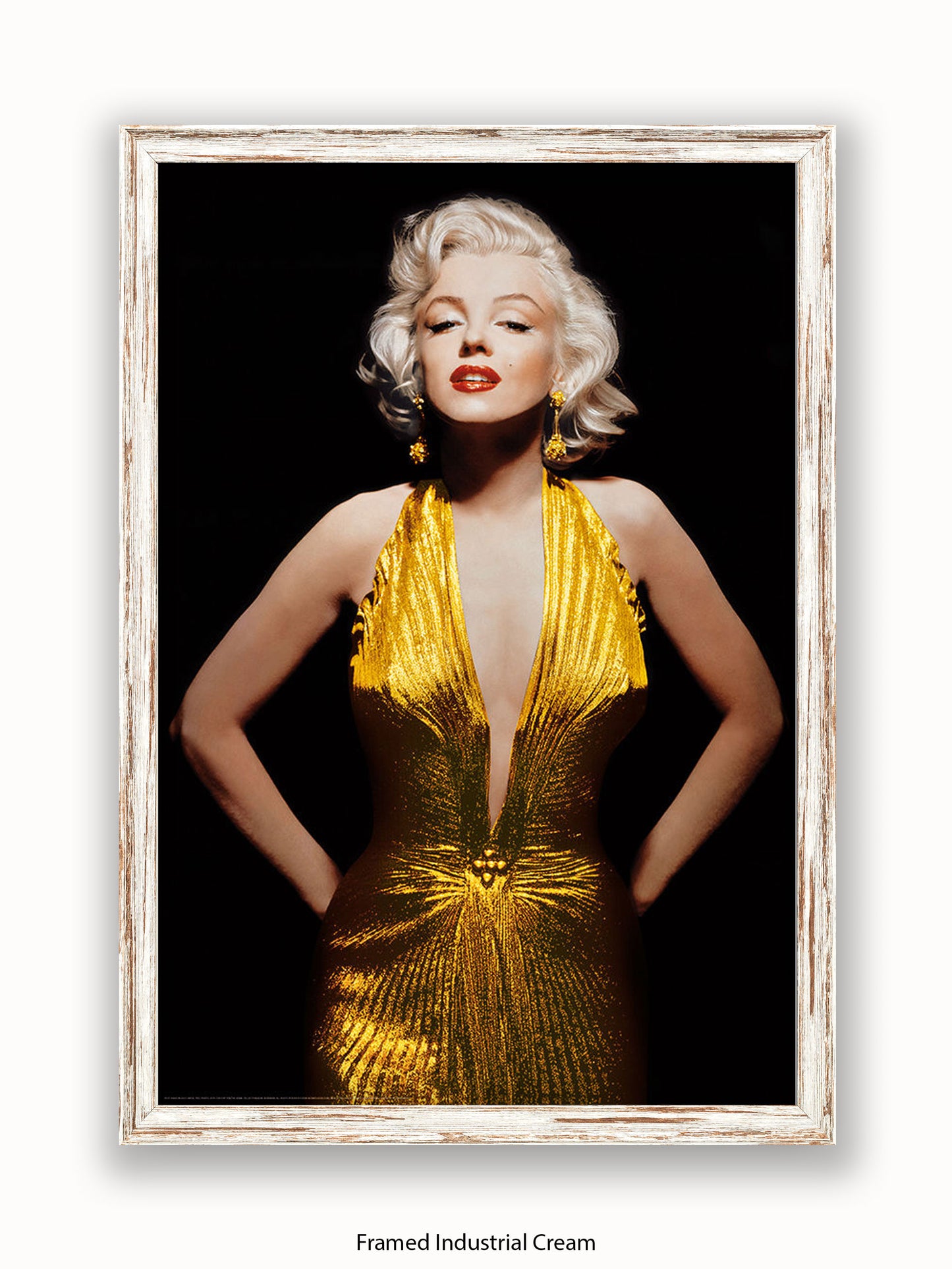 Marilyn Monroe Gold Dress Poster