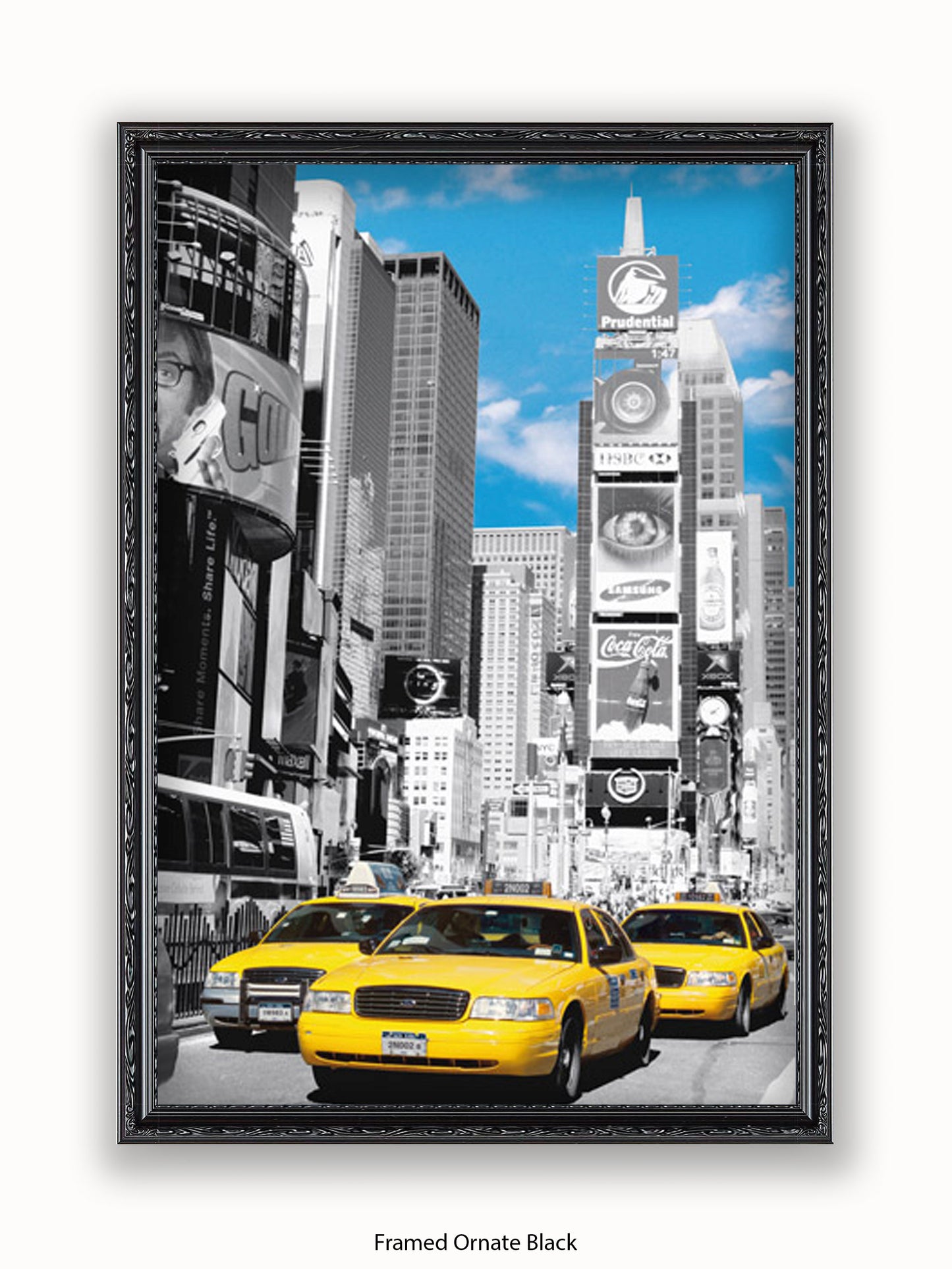 New York Times Square Yellow Taxis Poster