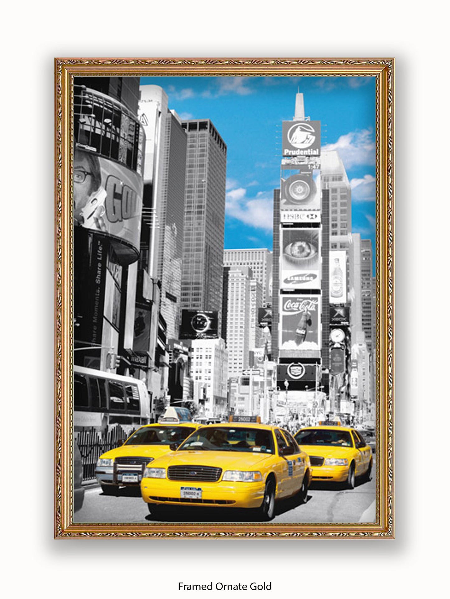 New York Times Square Yellow Taxis Poster
