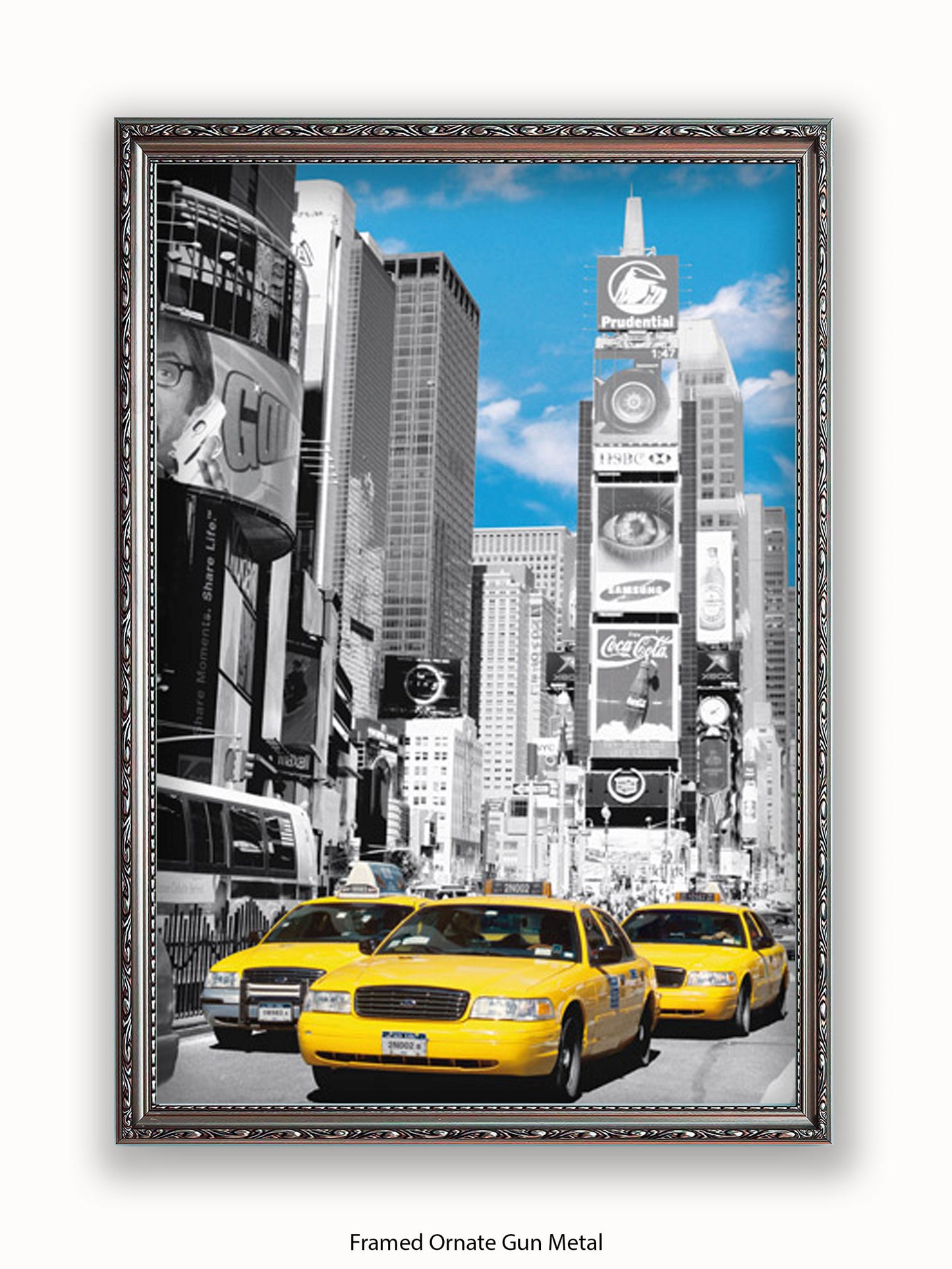 New York Times Square Yellow Taxis Poster