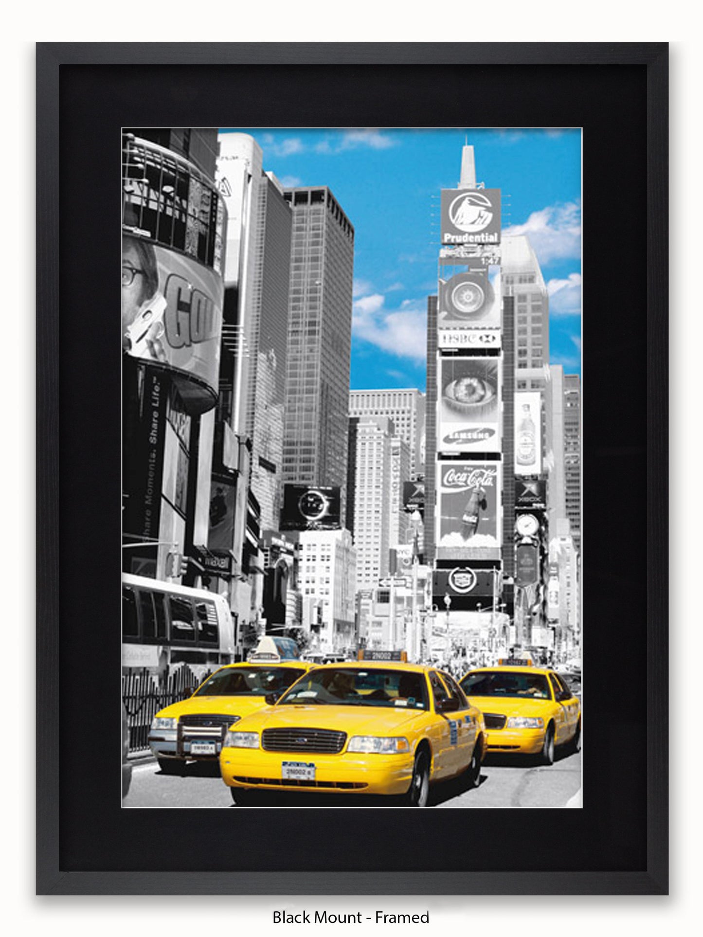 New York Times Square Yellow Taxis Poster