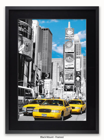 New York Times Square Yellow Taxis Poster