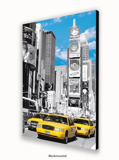 New York Times Square Yellow Taxis Poster