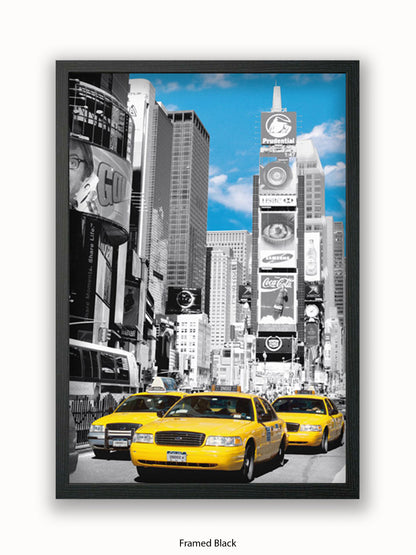 New York Times Square Yellow Taxis Poster