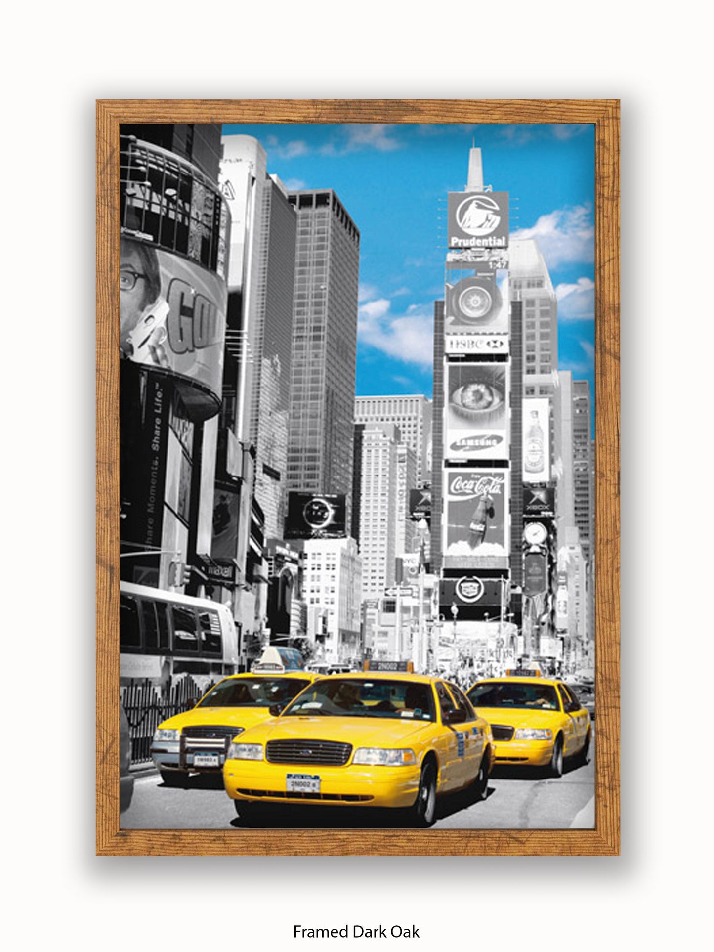 New York Times Square Yellow Taxis Poster