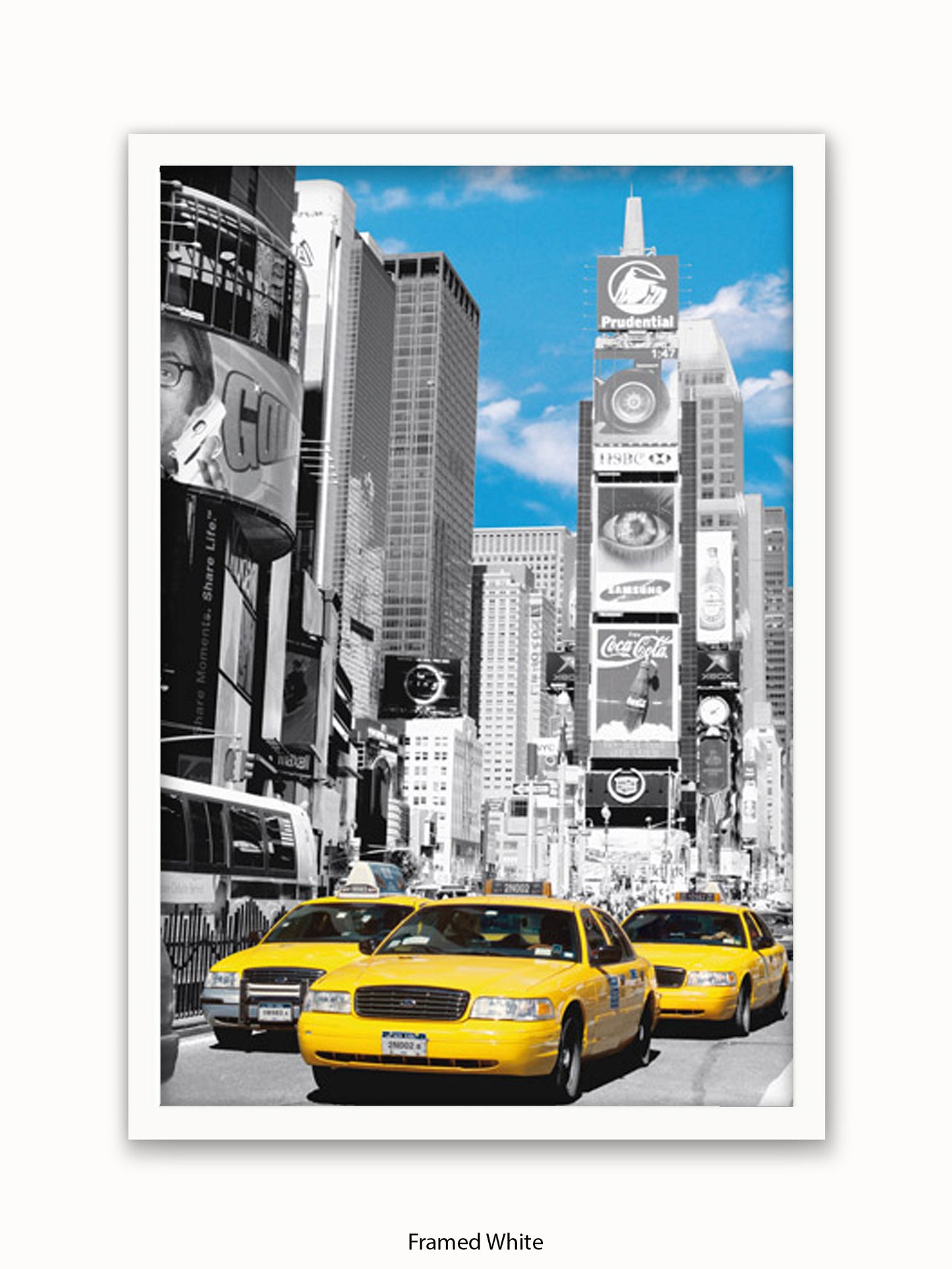 New York Times Square Yellow Taxis Poster