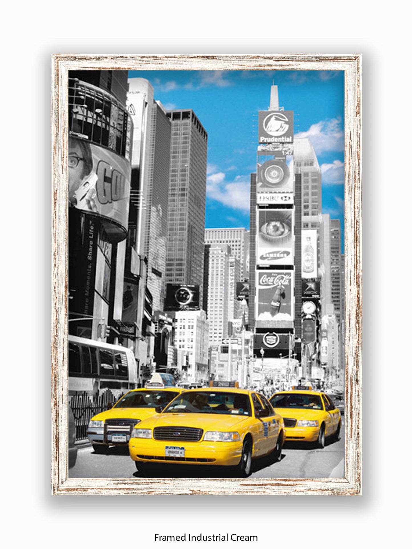 New York Times Square Yellow Taxis Poster