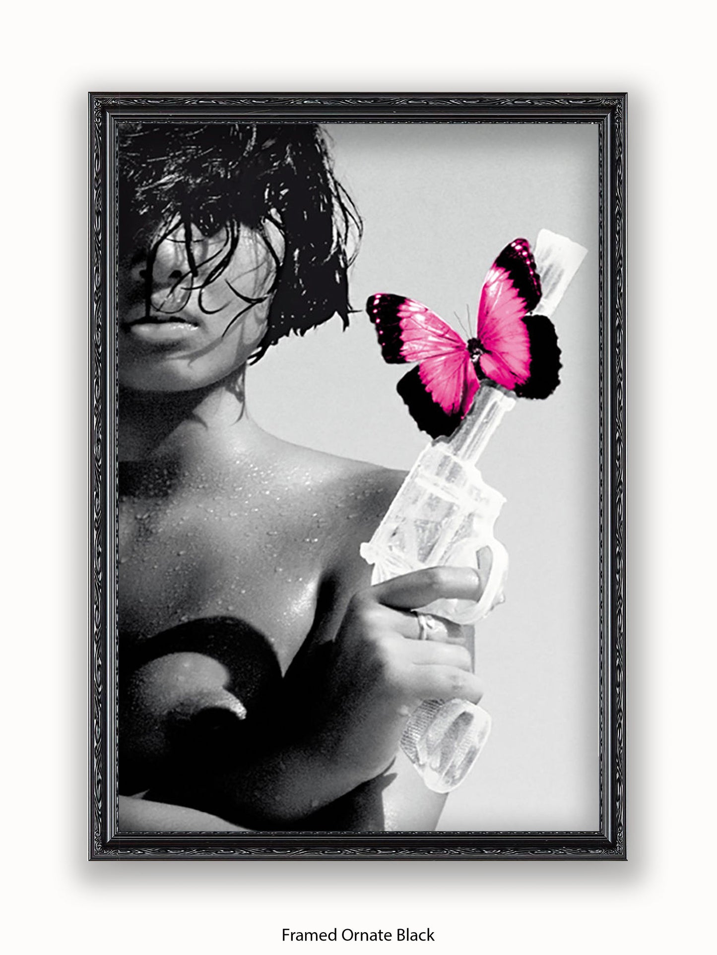 Killing Me Softly Pink Butterfly Poster