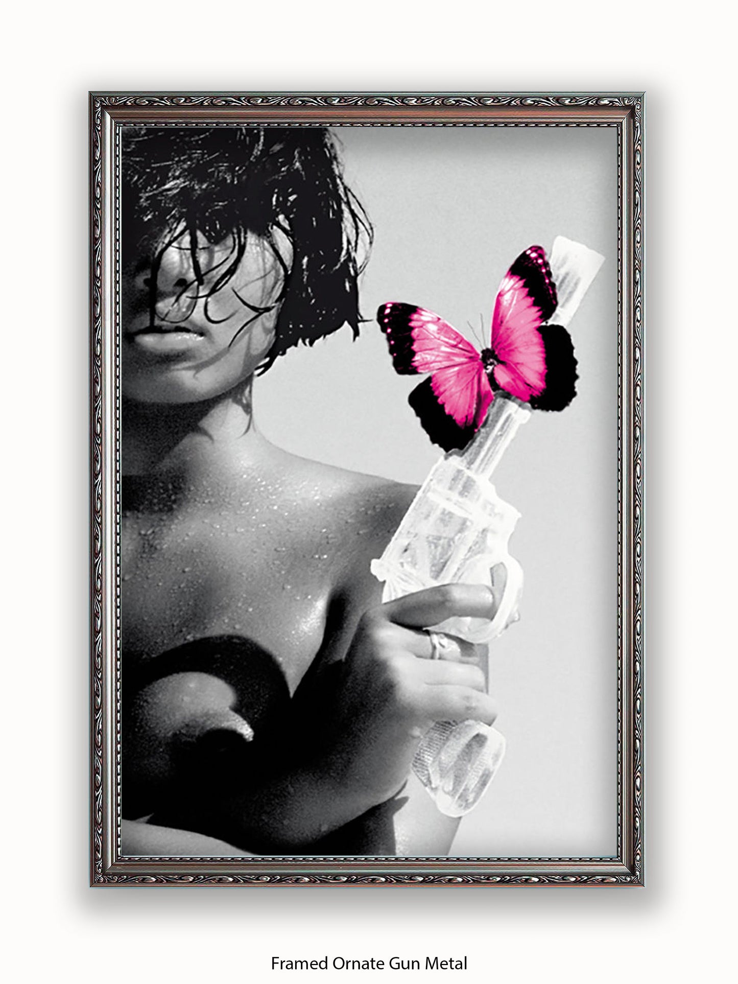 Killing Me Softly Pink Butterfly Poster