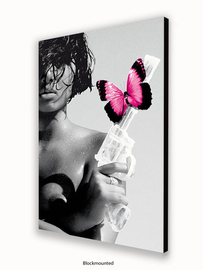Killing Me Softly Pink Butterfly Poster