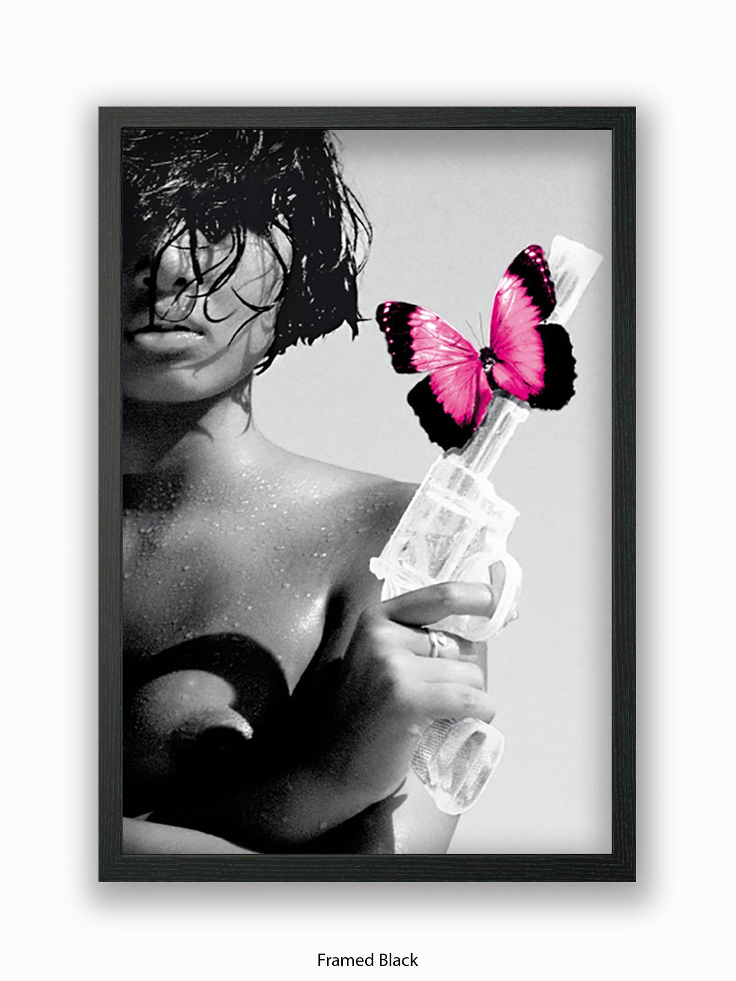 Killing Me Softly Pink Butterfly Poster
