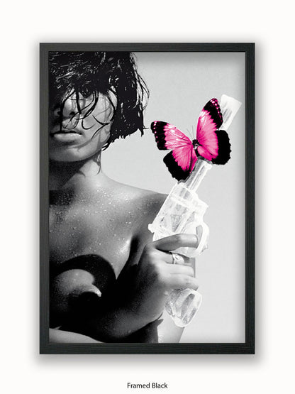 Killing Me Softly Pink Butterfly Poster