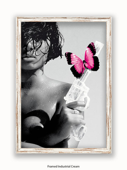 Killing Me Softly Pink Butterfly Poster