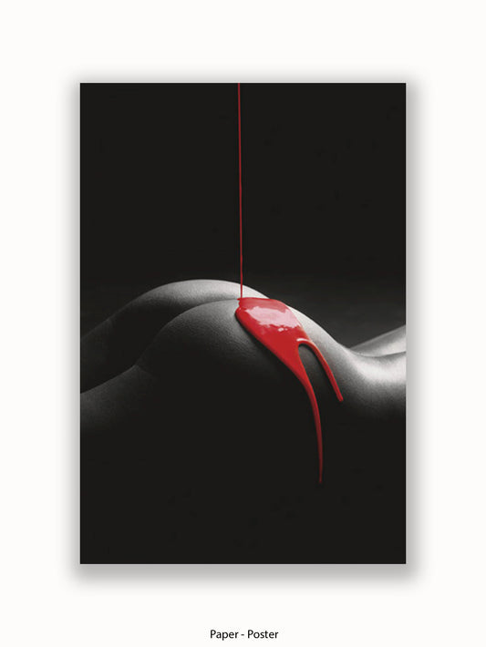 Rouge Et Noir Red Paint Poster