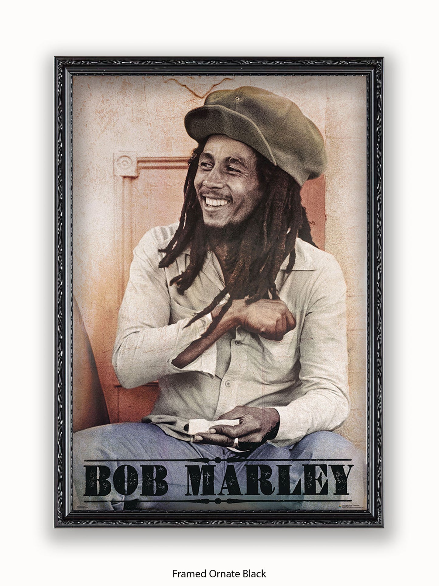 Bob Marley Rolling Text Poster