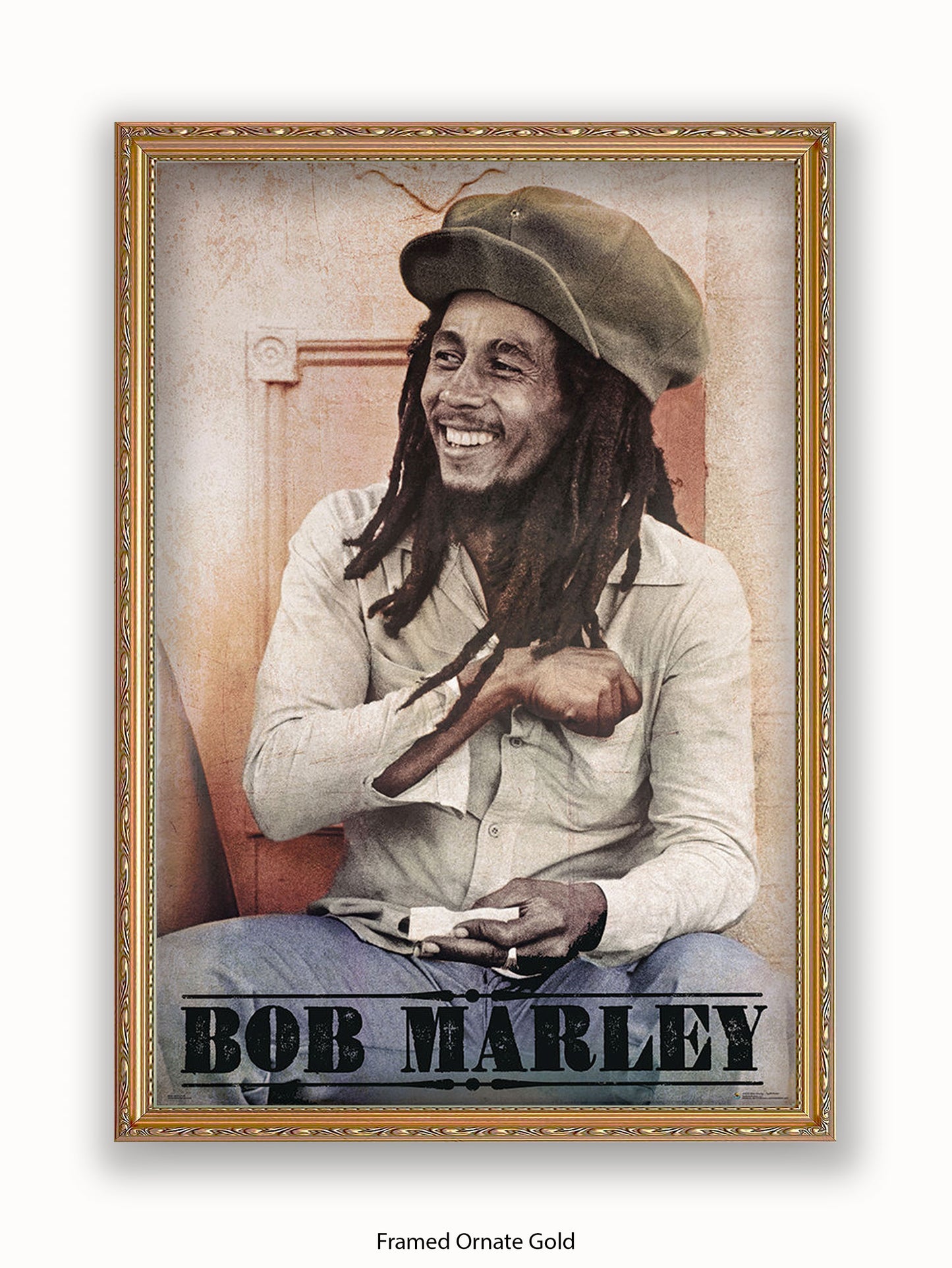 Bob Marley Rolling Text Poster