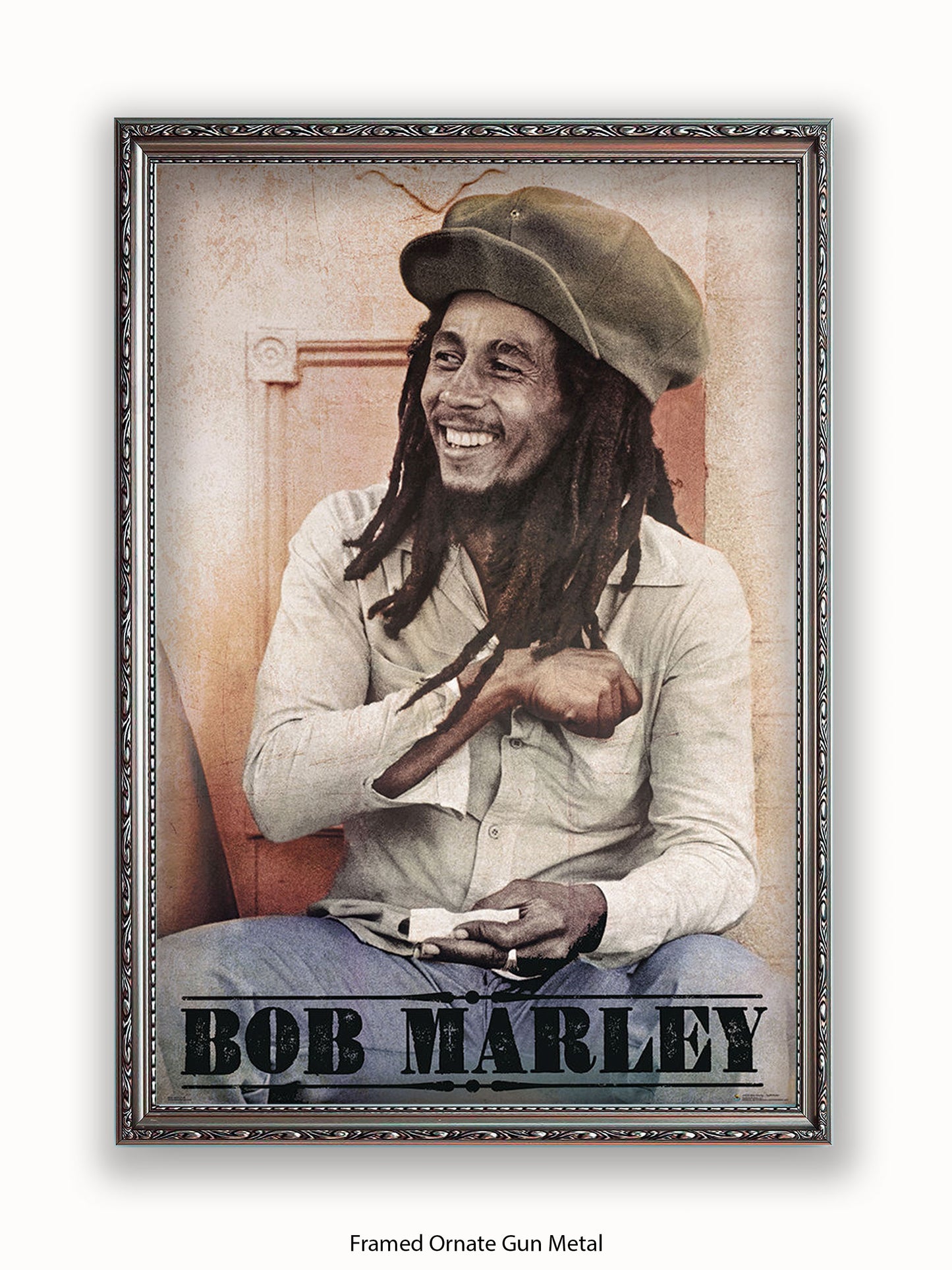 Bob Marley Rolling Text Poster